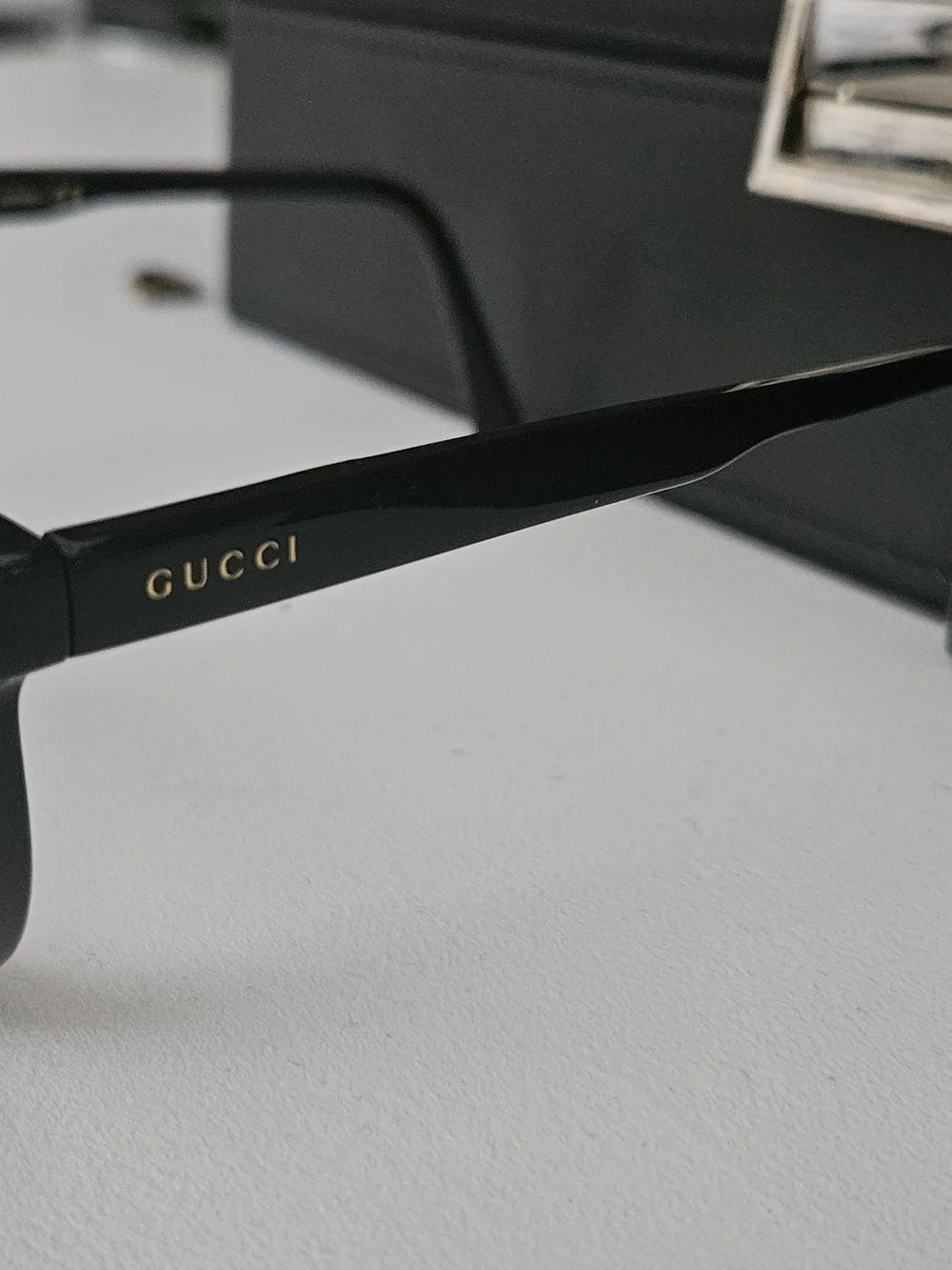 Gucci Black Aviator Sunglasses with Gray Gradient Lenses